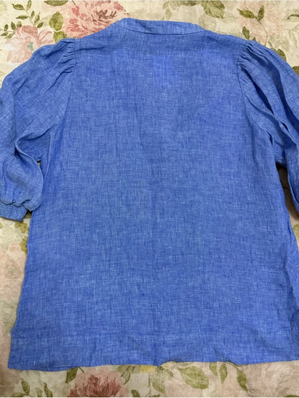 Lilly Pulitzer NWT Mialeigh 100% Linen Puff Elbow Sleeve Blouse